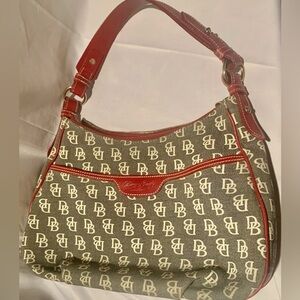 Dooney & Bourke Red and Cream Shoulder Bag
